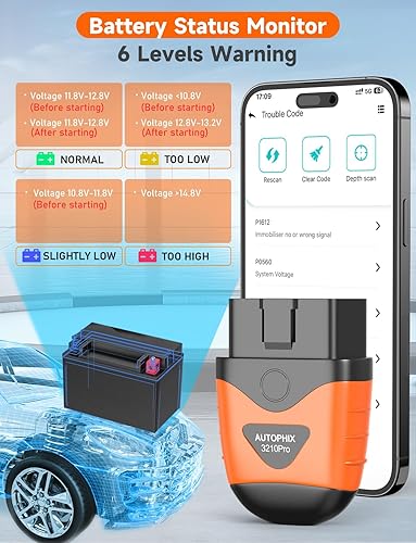 Miniatura 6 de AUTOPHIX Escáner Bluetooth OBD2, 3210 PRO Herramienta de escaneo de coche Revisar motor ABS SRS Transmisión Lector de código inalámbrico Escáner de