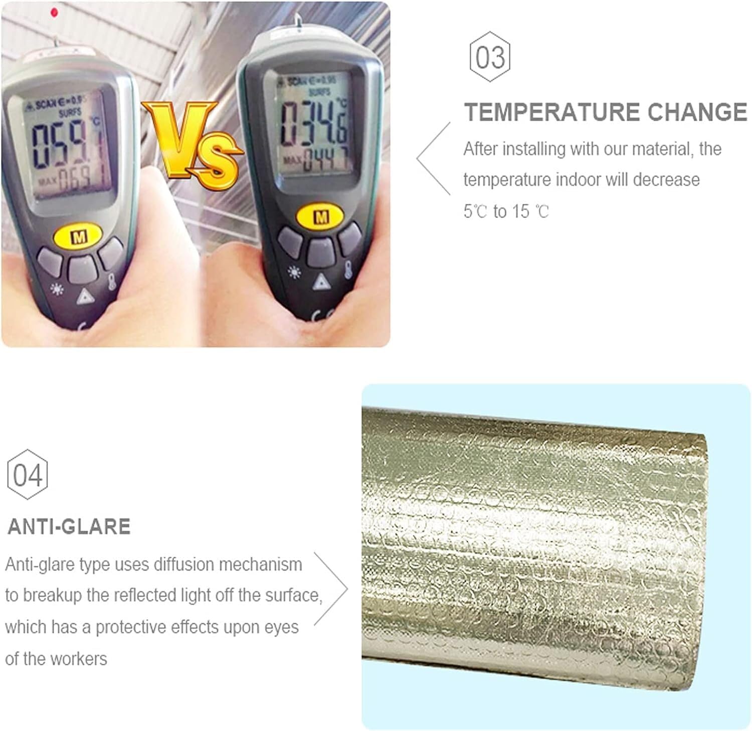 Aluminium Insulation, Insulation Kits Aluminium Foil Insulation Aluminium Foil Film Self-Adhesive(1x10m/3.2x32.8ft)