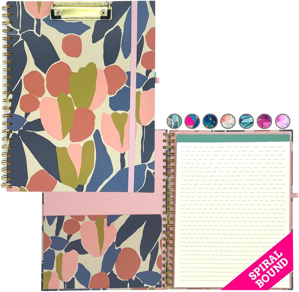 French KOKO Hardcover Spiral Clipboard with Notepad