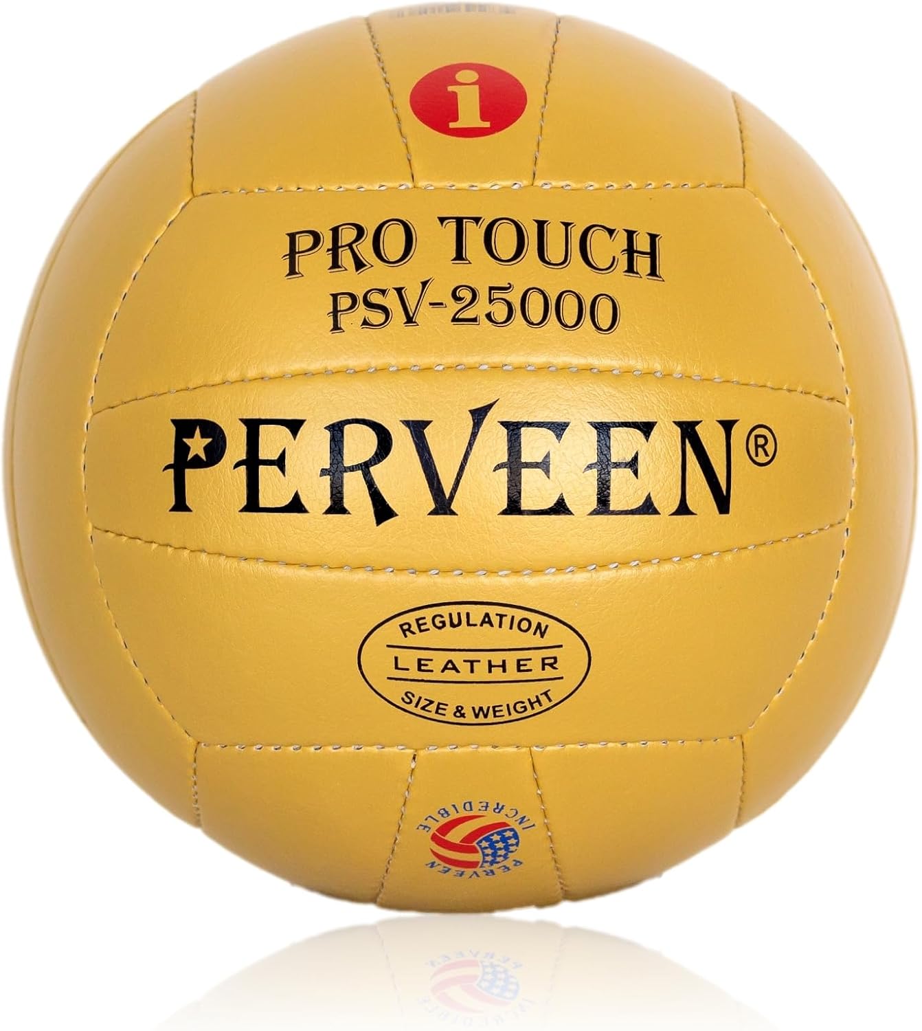 PERVEEN Microfiber Composite Leather Volleyball - Official Size 5 Hand-Sewn Soft Touch Volleyball for Indoor & Outdoor Use - Practice & Recreational Game Ball