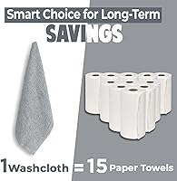 Vista 46 de DAN RIVER Juego de 4 toallas de baño, 27 x 54 pulgadas, 100% algodón, más grandes y ligeras, de secado rápido, súper suaves y absorbentes, toallas