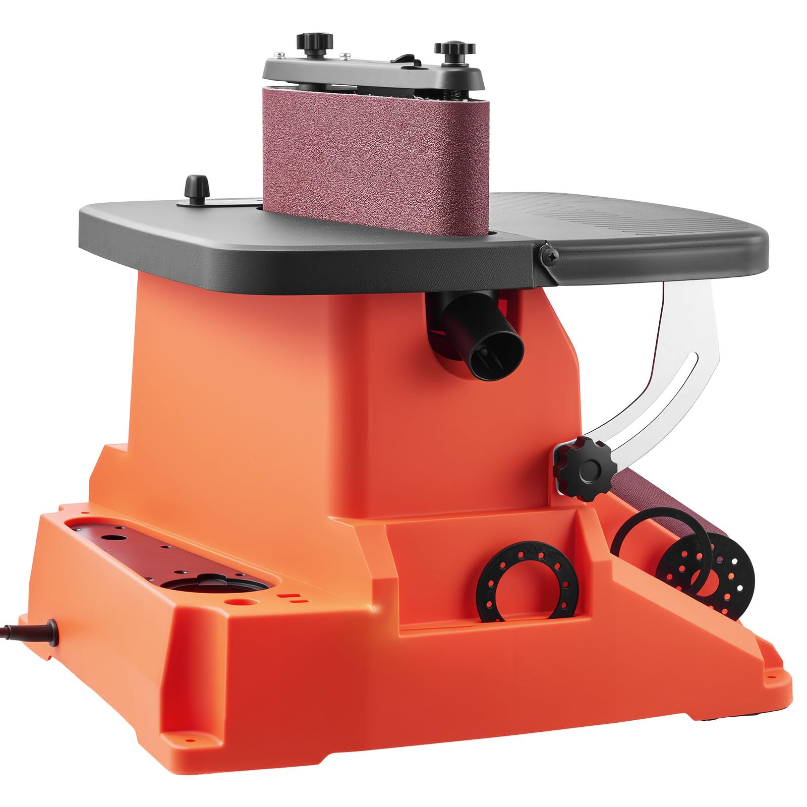 VEVOR Lijadora de Husillo Oscilante 2000 RPM, con Carrera 16 mm, 5 Manguitos 12,7-50,8 mm y Banda de Lijado 610 x 98 mm para Carpintería, para Muebles y Proyectos de Bricolaje, 420 x 460 x 440 mm