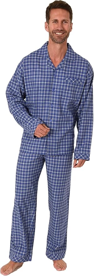 Pigiama Uomo LAPASA A Quadri - Set In Cotone E Flanella, Con Tasche E Coulisse, Comodo Per La Notte - Foto 6
