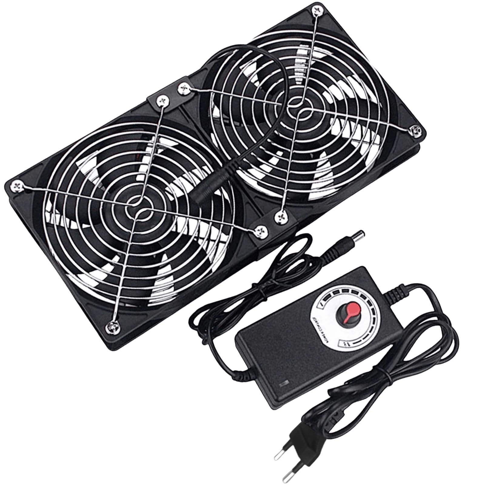 120mm PC Fan with Dual Ball Bearing and Speed Control Extra Quiet Axial Fan (12V) for PC, Laptop, Server, Router, TV Booth