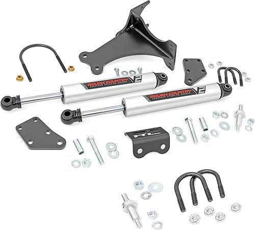 Miniatura 2 de Rough Country V2 8749270 estabilizador de dirección dual para Ford Super Duty 05-24