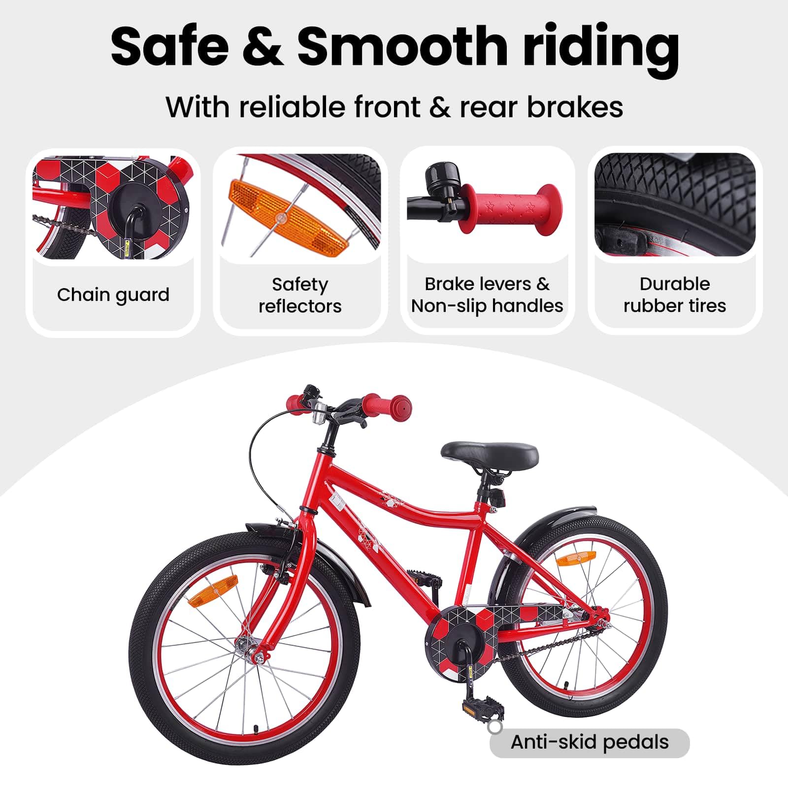 vidaXL Biciclette per bambini Acciaio Gita piccoli giovani Bicicletta strada