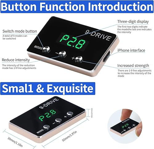 Miniatura 58 de Controlador de respuesta del acelerador, acelerador de pedal de carreras electrónico inteligente de 9 modos para Toyota 4Runner Tundra Land Cruiser