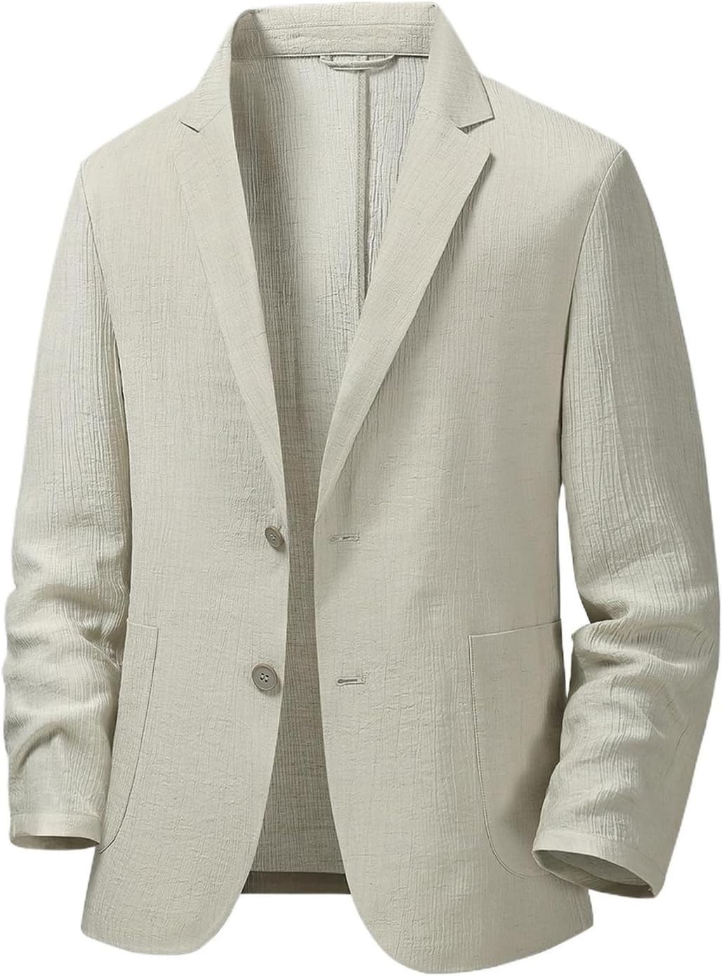 Men's Linen Casual Blazer Breathable Business Suit Jacket