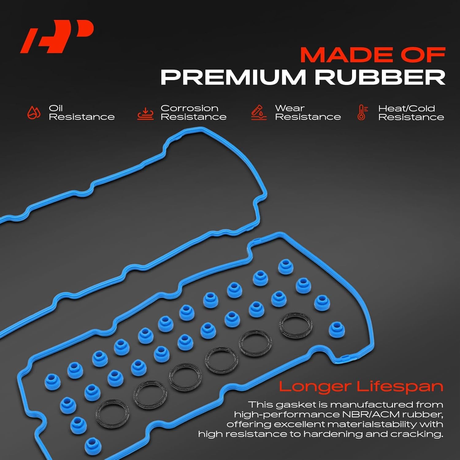 A-Premium Engine Valve Cover Gasket Set Compatible with Ford Escape 2006-2008 & Mazda Tribute 2008 & Mercury Mariner 2006-2008, 3.0L