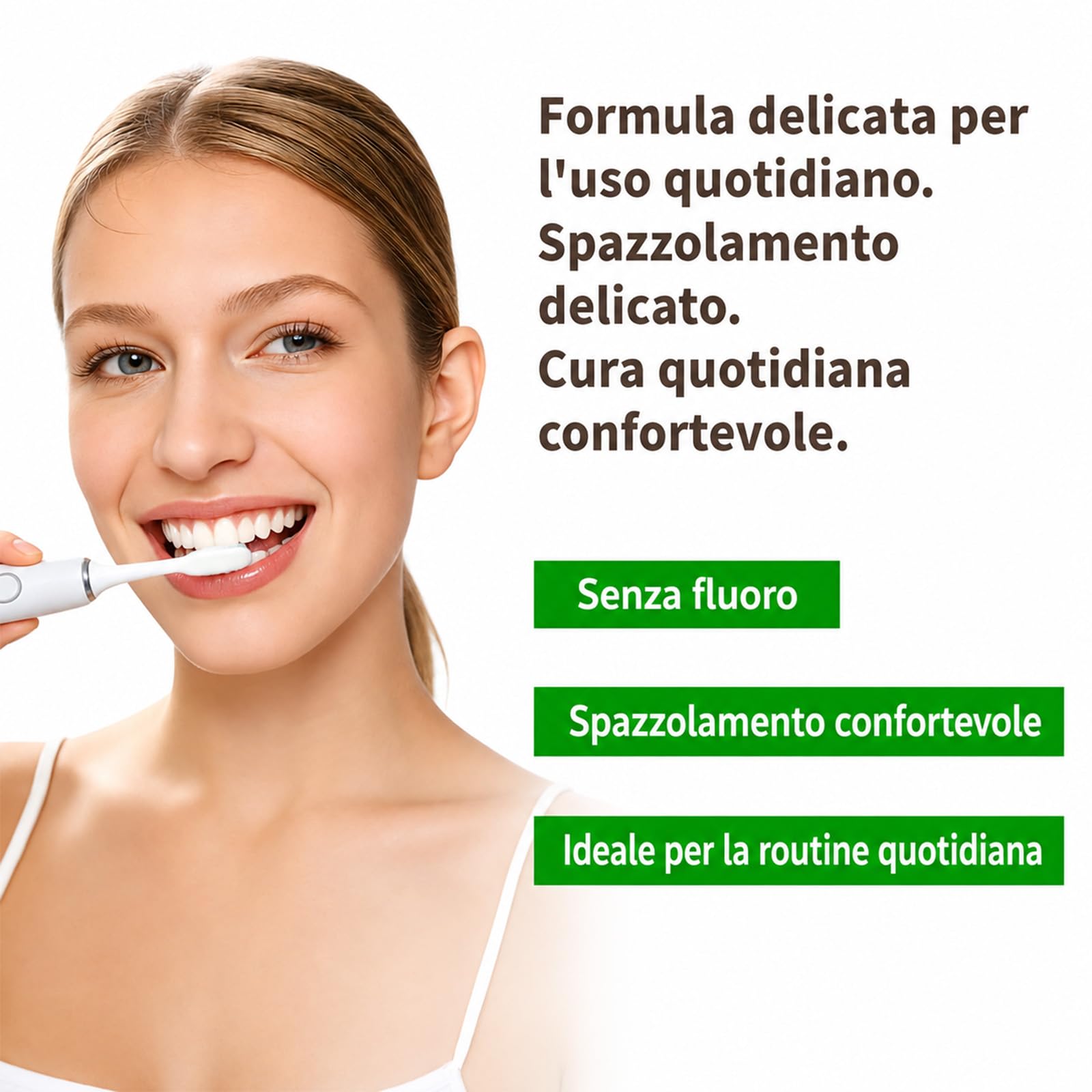 KUGIG Dentifricio Sbiancante Senza Fluoro alla Menta, 100 g (3 Tubo) | Formula delicata per l’uso quotidiano, pensata per una pulizia confortevole e una piacevole sensazione di freschezza