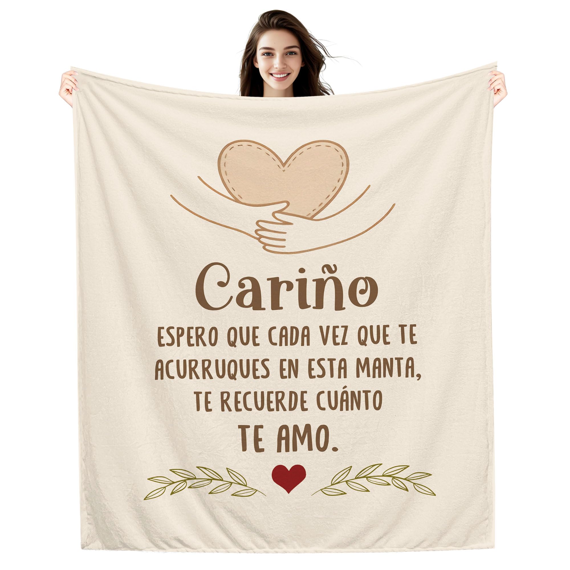 Amorea Cariño Espero Que Cada Vez Que te acurruques en Esta Manta te recuerde cuánto te Quiero Dulce Regalo para él Ella Manta para Novio Novia Esposa Esposo Cumpleaños San Valentín