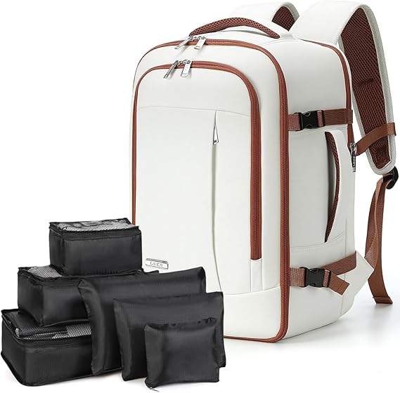 Lekespring Grote rugzak voor heren en dames, 17 inch laptoprugzak, handbagage, rugzak, reisrugzak met 6-delige kledingtassen voor vakantie, zaken, werk, reizen, blauw, X-Large, Zakelijk Lekespring Grote rugzak voor heren en dames, 17 inch laptoprugzak, handbagage, rugzak, reisrugzak met 6-delige kledingtassen voor vakantie, zaken, werk, reizen, blauw, X-Large, Zakelijk