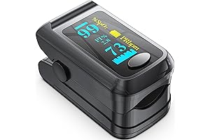 Monitor de Oxígeno Pulsátil, Pulsioxímetro de Dedo con Pantalla OLED para Uso...