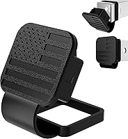 Vista 1 de eVerHitch Cubierta de enganche de bandera negra, enchufe de tubo (se adapta a receptor de 2 pulgadas, negro)