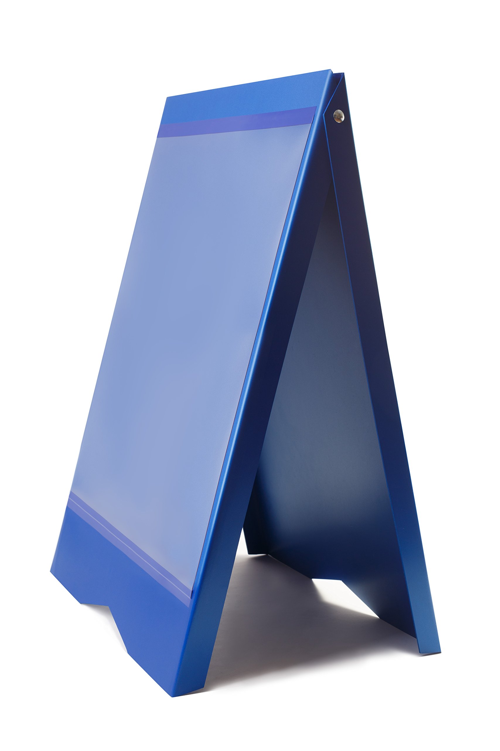 A-Board, Pavement Sign, Poster, Board, Display, Stand, PVC, for A2 Size Posters - Blue