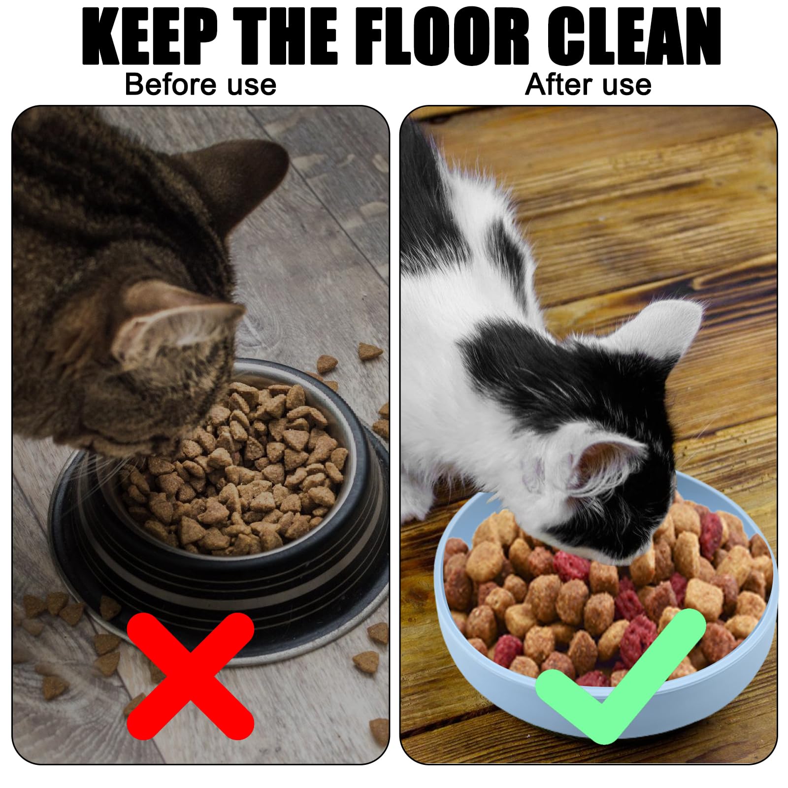 Kattenbak, 15 Graden Kantelbaar, Voederbak, Kat, Niet Gemorst En Antislip Kattenbak Voor Puppy Hamsters Konijnen Kleine Dieren Herbruikbaar