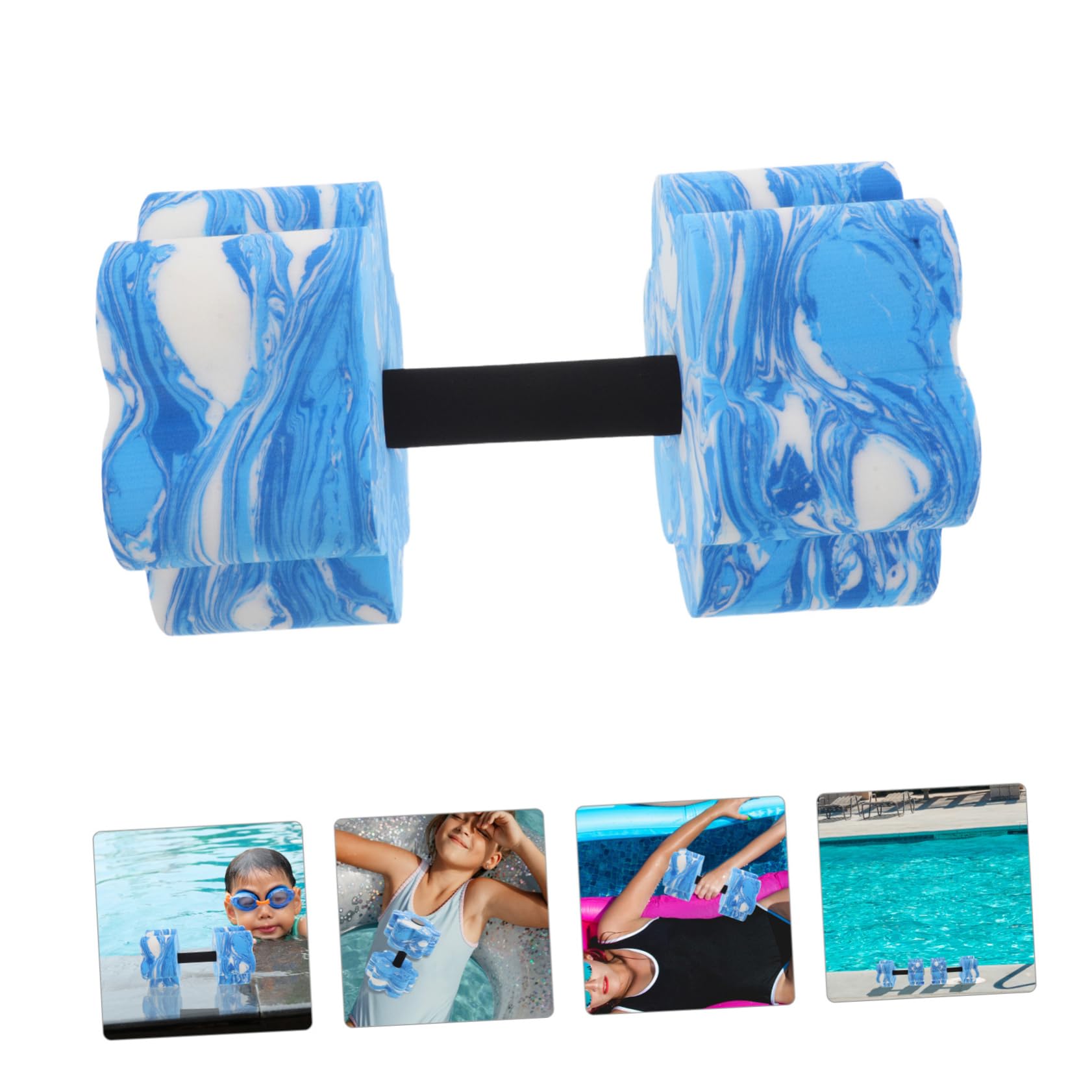 KOMBIUDA Manubri per Yoga Manubri Galleggianti in Acqua Pesi di Resistenza all'Acqua Bilancieri per Acqua per Esercizi in Piscina Bilancieri per Esercizi in Acqua Manubri con Pesi per