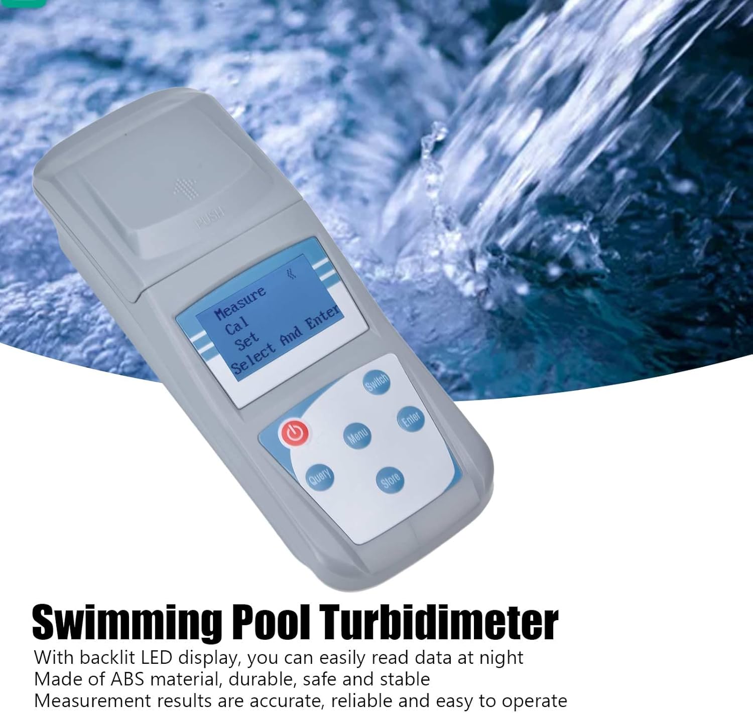 Zerodis Portable Turbidity Meter Kit,Handheld Digital Turbidity Meter Portable Turbidimeter with Carrying Case for Swimming Pool Laboratory Measuring Range 0-200