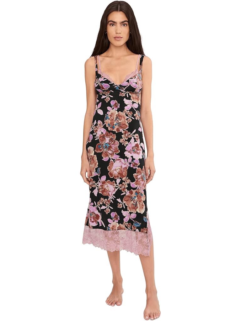 Black Free People Party Crasher Midi Slip