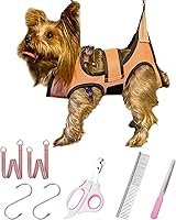 Vista 16 de Arnés de hamaca 10 en 1 para aseo de perros con cortaúñas, hamaca para recortar uñas para mascotas, soporte para colgar en el aseo para recortar Azul