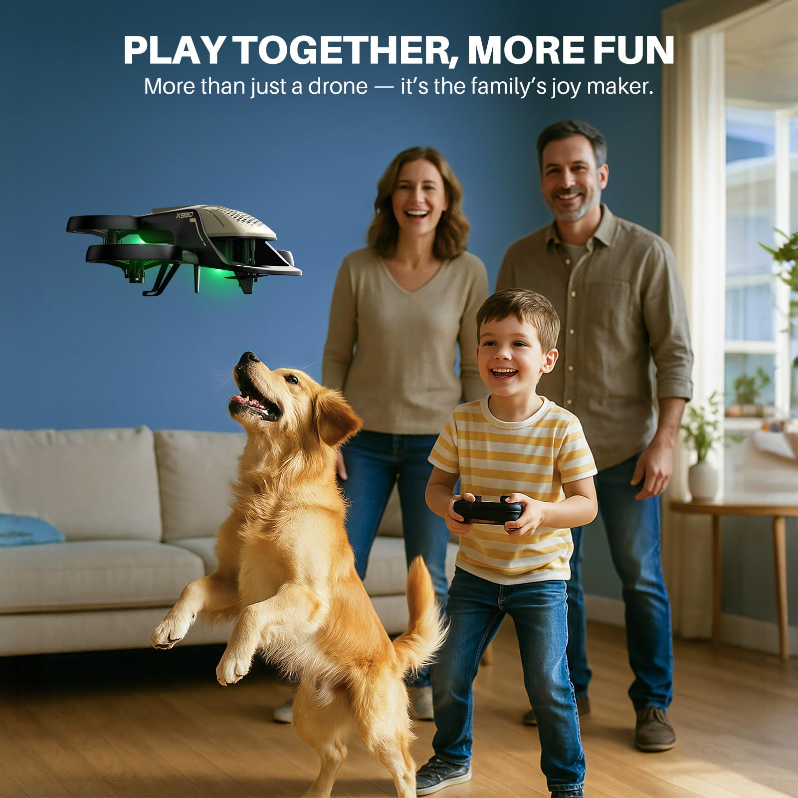 SYMA X990 RC Helicopter for Kids, Remote Control Helicopter with Amazing Stunt Tricks, 360° Propeller Protection, Altitude Hold & Gyro Stabilization, Perfect STEM Toy Gift for Boys and Girls