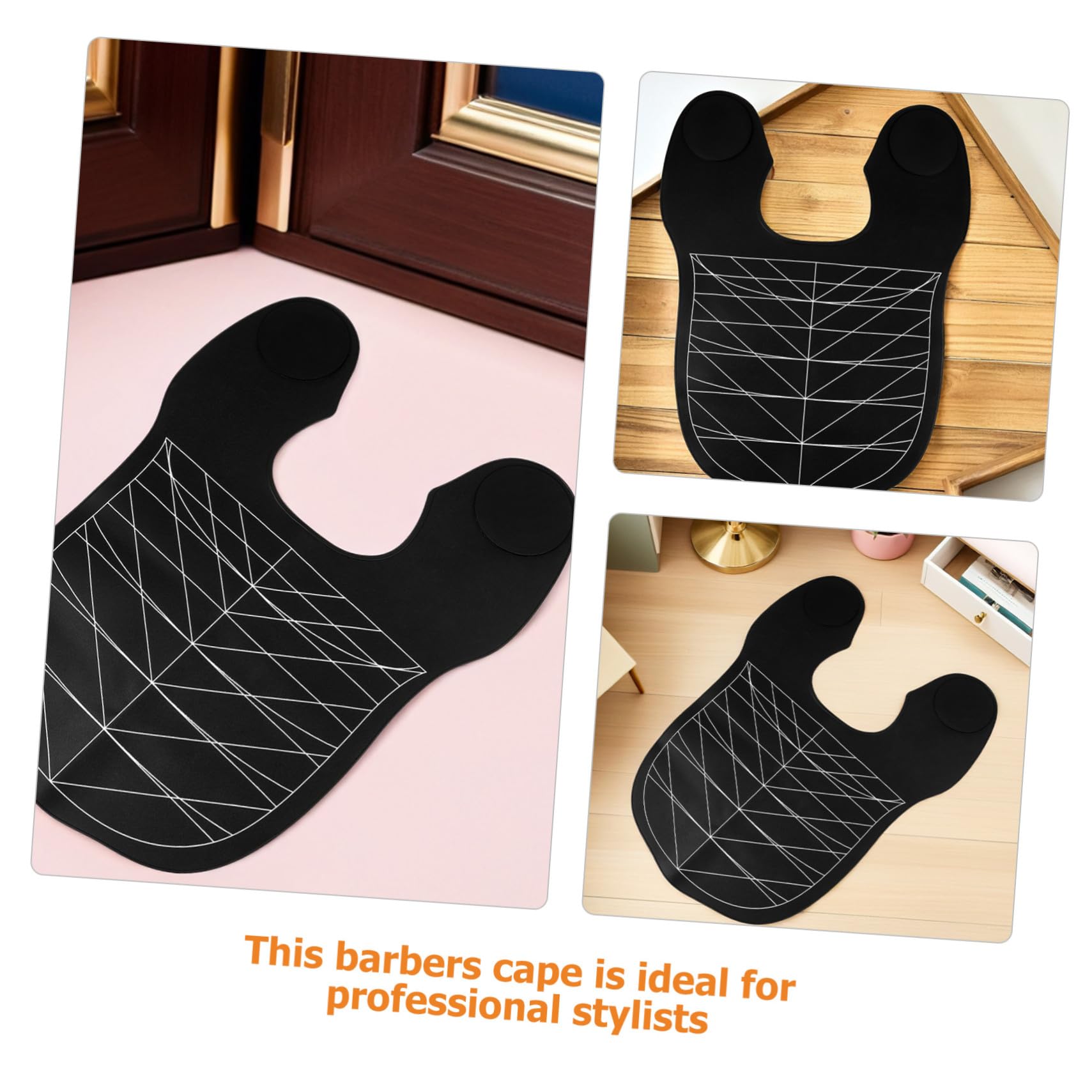 Mantello da Parrucchiere in Silicone Nero, Collare Tinta Chioma, 2 Pezzi | Riutilizzabile, Pulizia Facile, Protezione, Comfort Ergonomico, per Casa e Salone Professionale