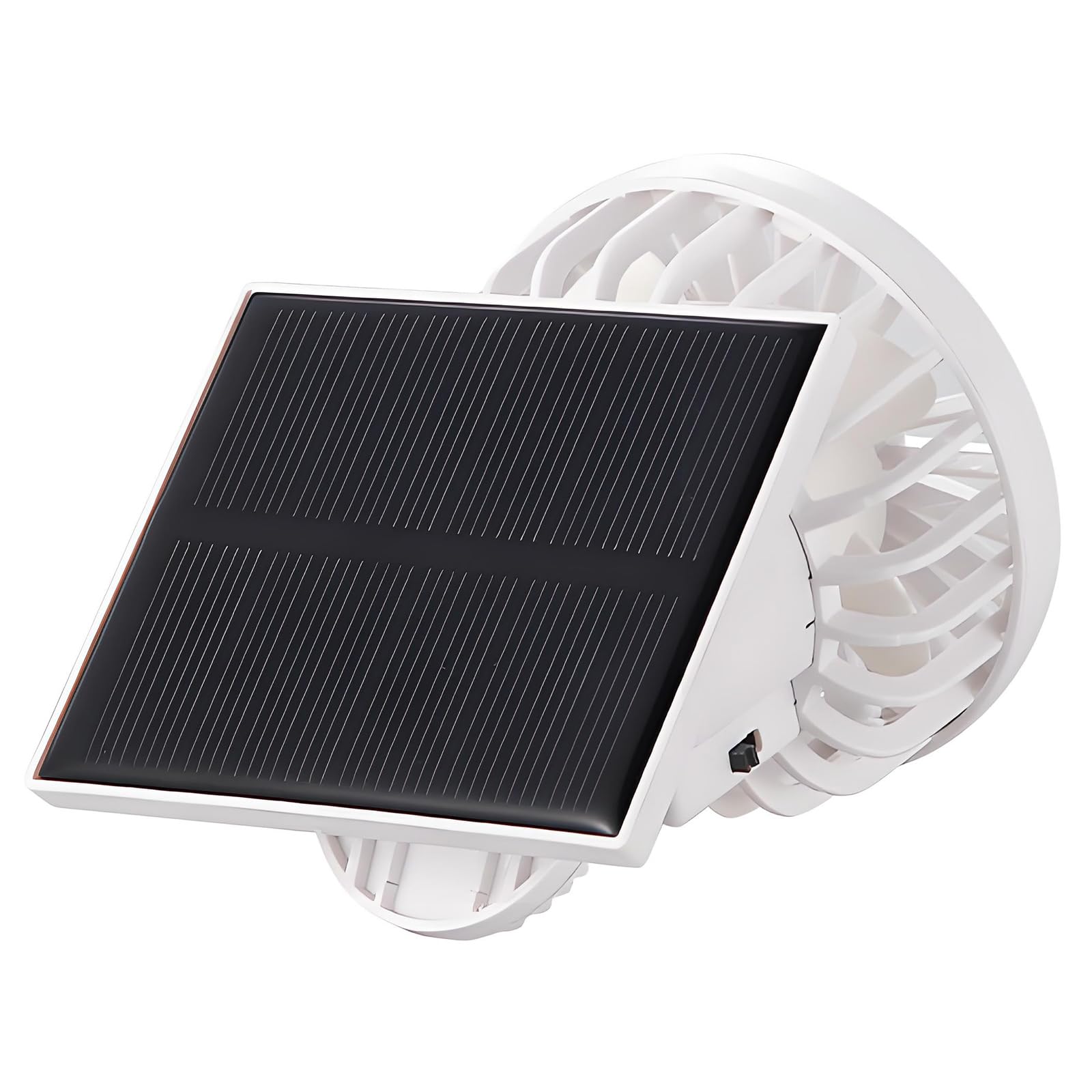 Uqezagpa White Solar Portable Clip-On Fan Usb Rechargeable 3 Speed For Outdoor Hiking Camping Reduction Clip Fan For Outdoor