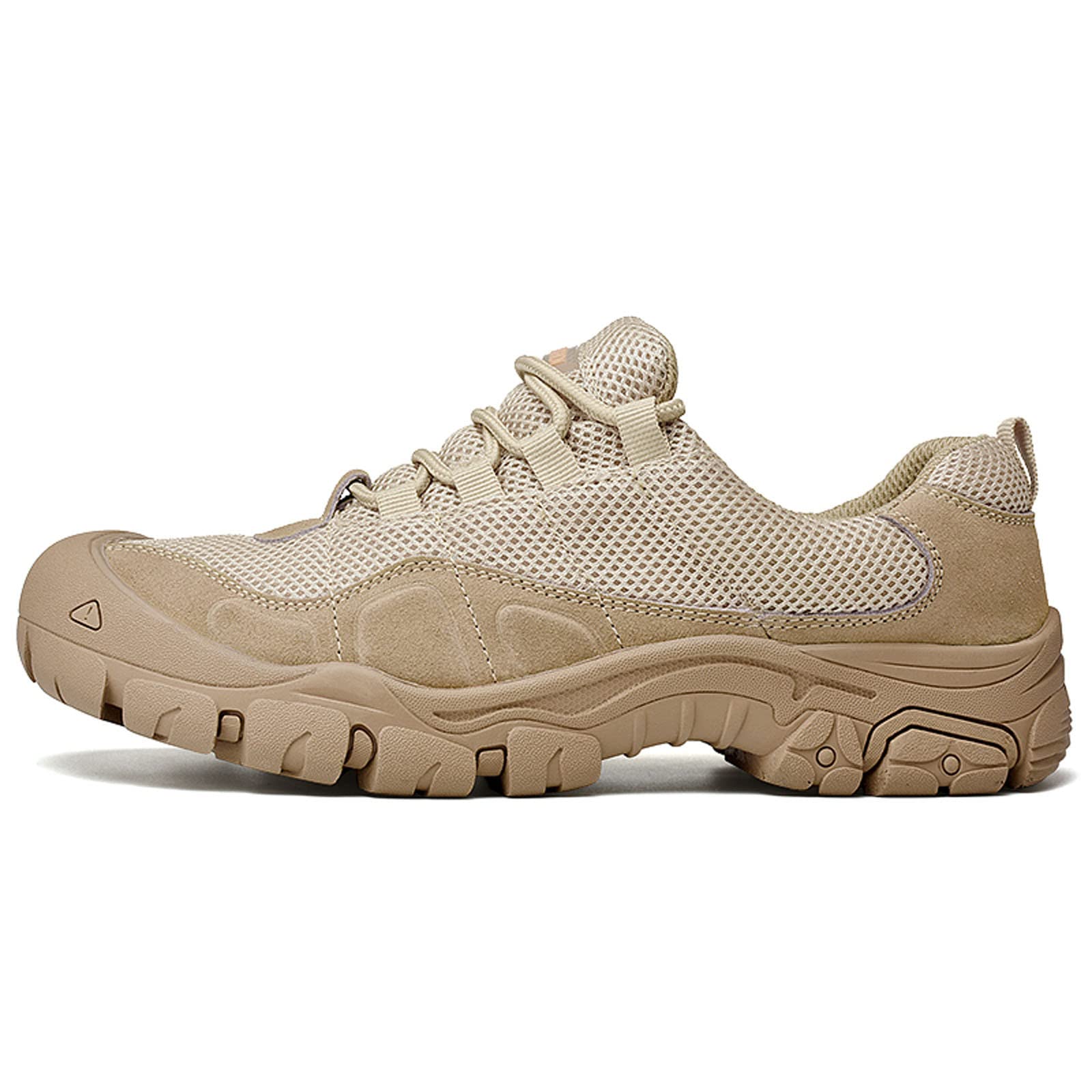 Zapatillas Trekking Hombre,Zapatos Deportivos de Suelas Blandas Ligero Transpirable Zapatillas de Malla con Cordones Cómodos Antideslizante Zapatos de Senderismo Entrenamiento Calzado