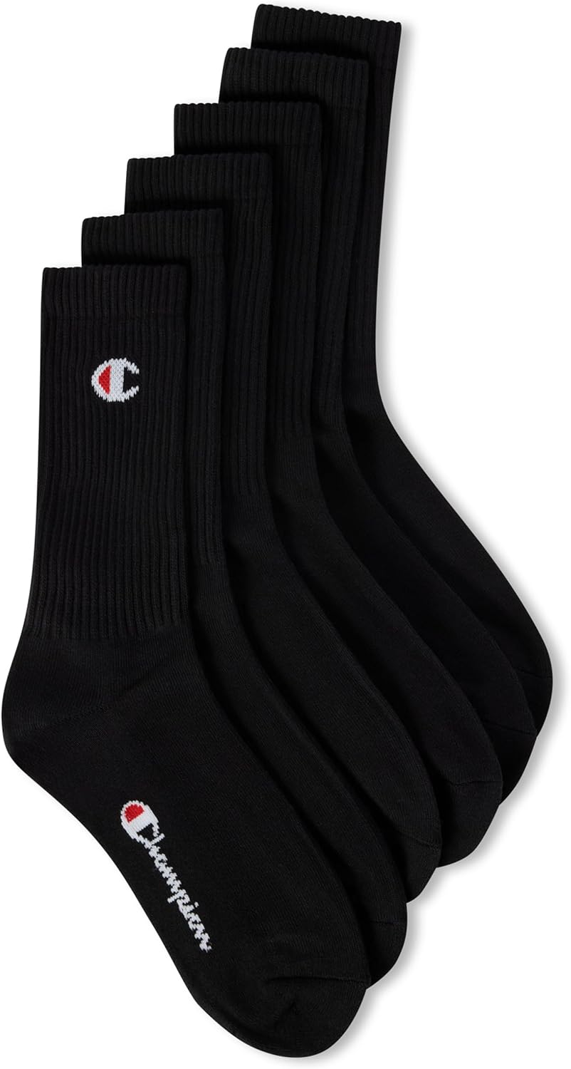 Champion Unisex Core 6pp CrewAnkle Socks