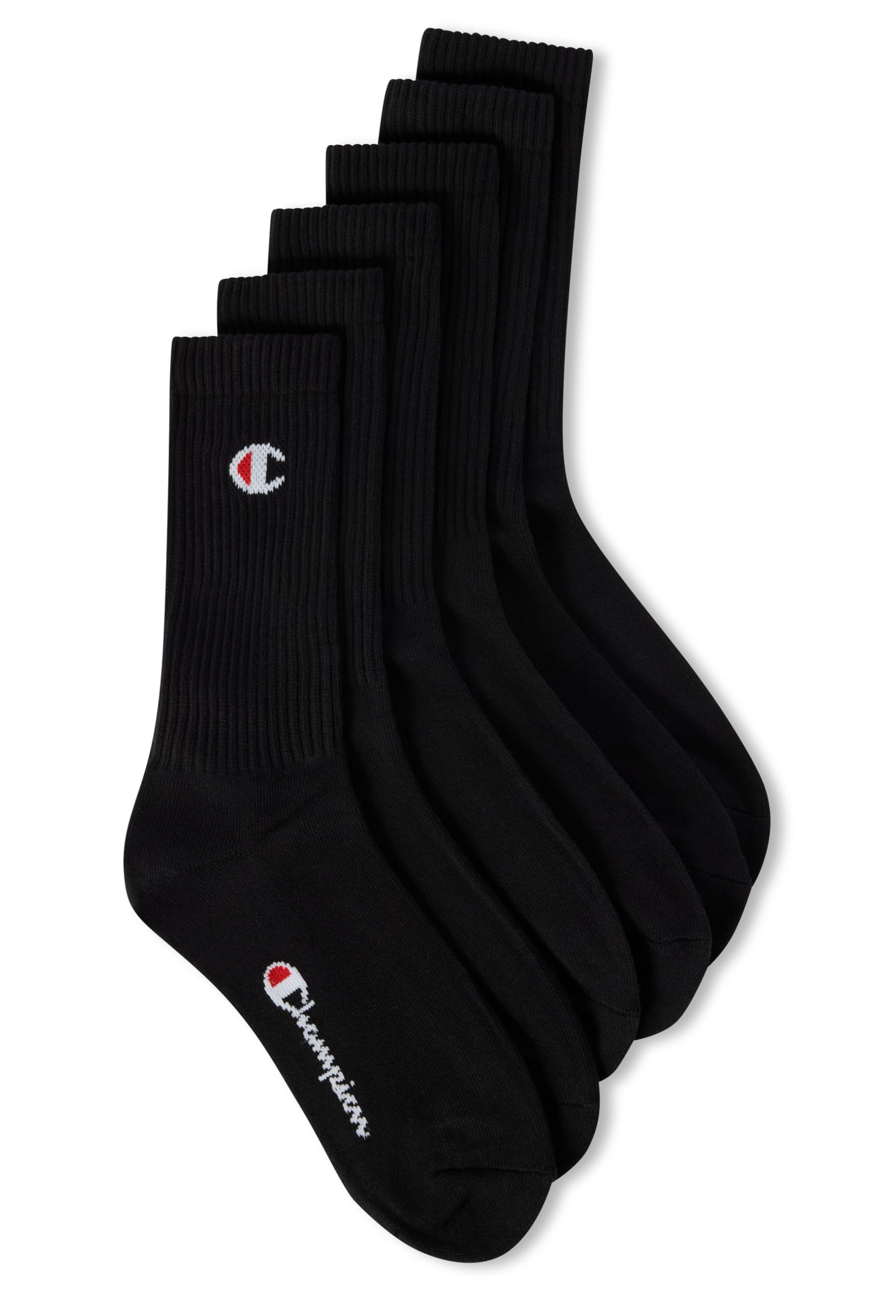 Champion Unisex Socks Basics 6pk Crew Socks Sports Socks (pack of 6)