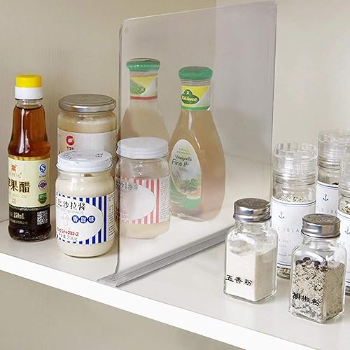 Miniatura 9 de Sorbus Organizador de estantes adhesivos acrílicos con cinta autoadhesiva, ideal para organización de armario, ropa, ropa de cama, separadores de