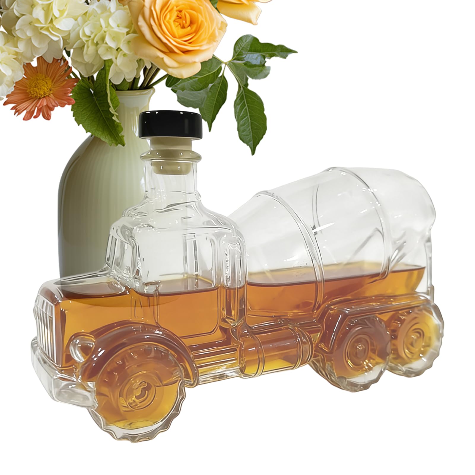 Carafe à whisky camion malaxeur en verre de 300ml pour spiritueux