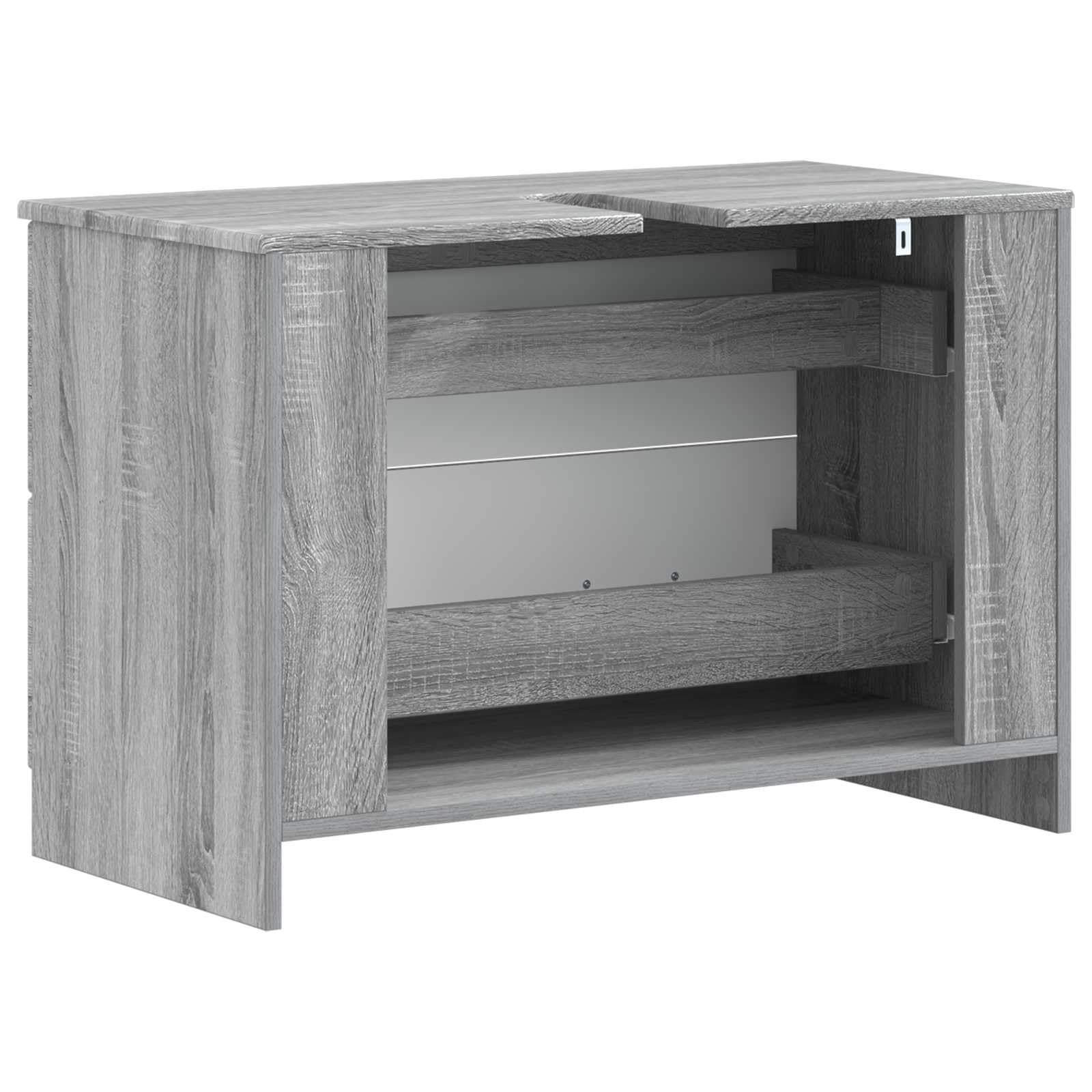 UTRECHT - Mobile per lavandino, in legno, 82 x 41 x 56 cm, colore: grigio
