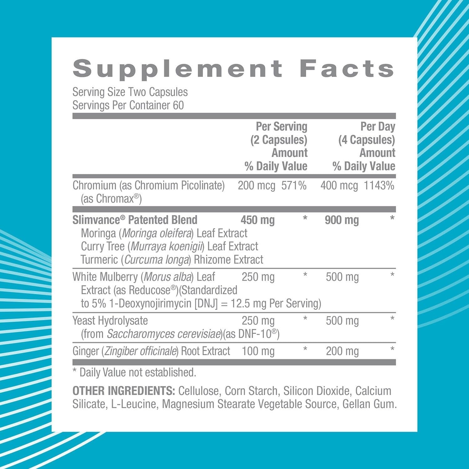 GNC Total Lean GlucaTrim - Active Lifestyle Supplement for Body Composition & Lean Muscle Support - Science-Backed Supplement - Caffeine-Free, Gluten-Free & Vegetarian - 120 Count (60 Servings)