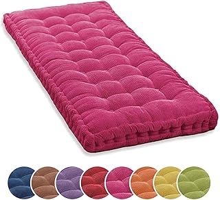 Cojín para banco de exterior de 3 plazas, 40 x 40 cm, color rosa