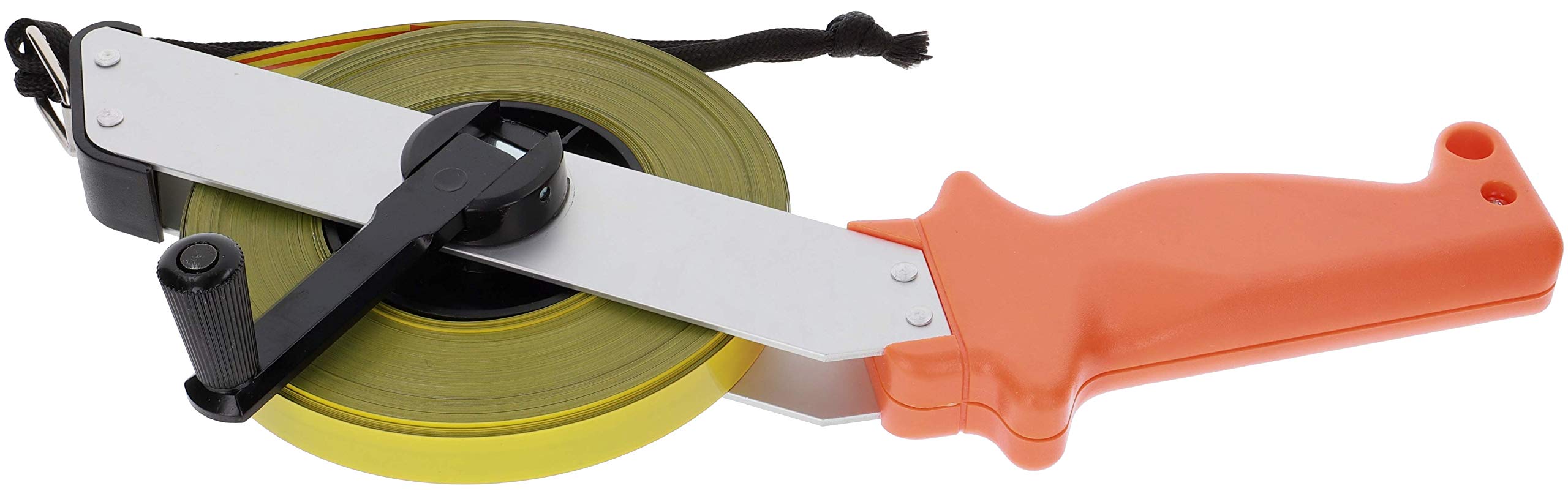 PRODIAMANT® Stahl Maßband 50m [MAßBANDBREITE 13MM] - Bandmaß - Rollbandmaß mit Zentimeter & Millimeter Skala - klappbare Kurbel - Robust & Rostgeschützt - Messungen für Profis & Heimwerker - Langlebig