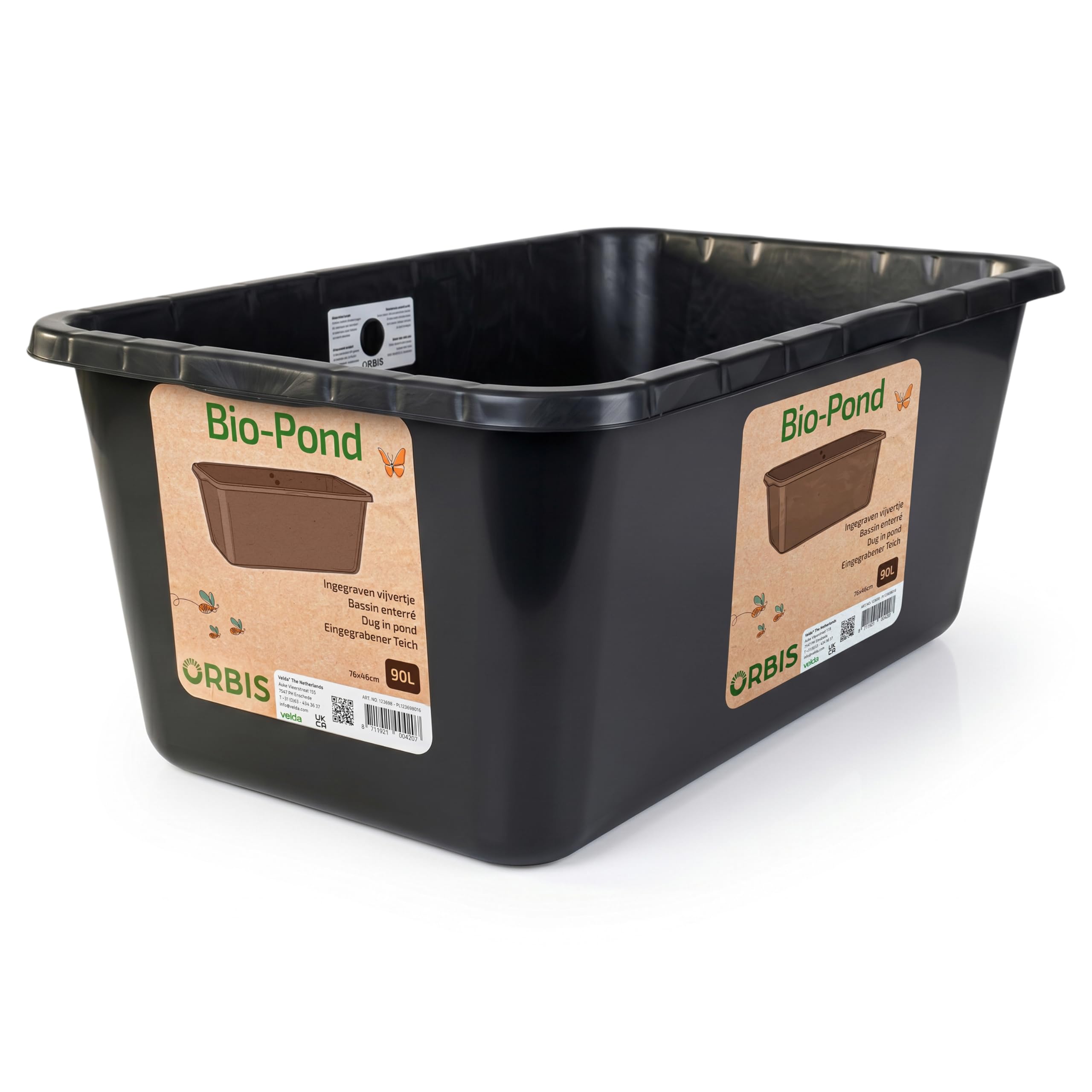 velda Orbis Bio Pond Preformed Plastic Pond Liner, 76x46cm, 90L