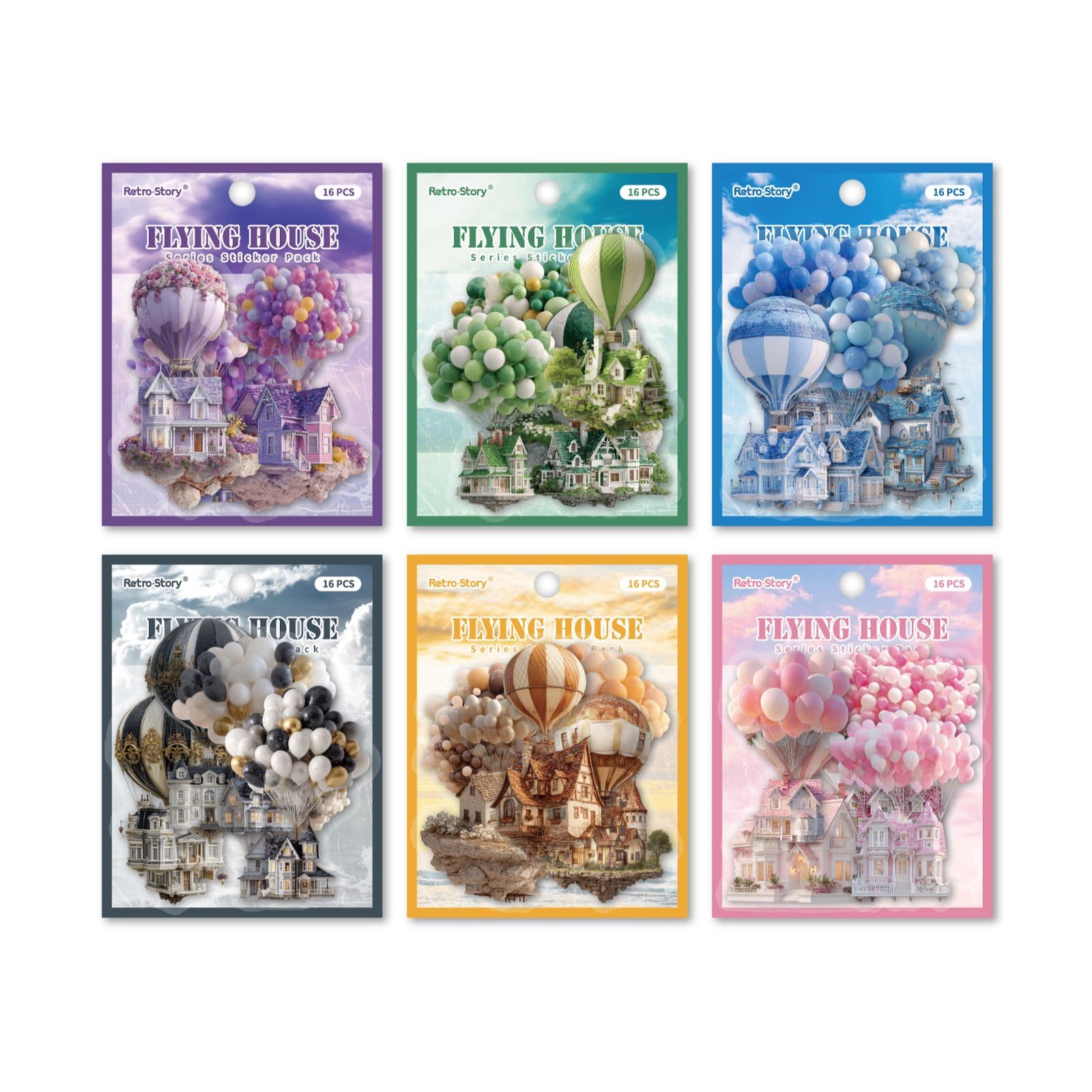 Autocollants fantaisistes en PET imperméables pour scrapbooking et bujo créatif