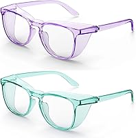 Vista 12 de Lentes de seguridad elegantes, lentes protectores transparentes antivaho y antiarañazos para hombres y mujeres