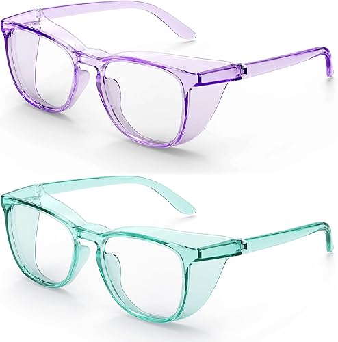 Lentes de seguridad elegantes, lentes protectores transparentes antivaho y antiarañazos para hombres y mujeres