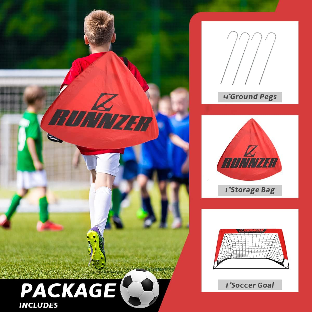 即納送料無料 L Runnzer サッカー ゴール ネット レーニング用品 ミニ 室内 屋外 庭子供用 おりたたみ式 日本語組立説明書付き Supplystudies Com