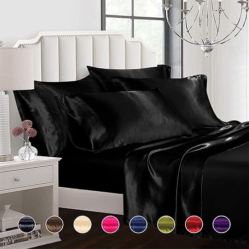 Miniatura 4 de Juego de sábanas egipcias de lujo 1800, de Hotel Collection, bolsillos profundos, resistente a las arrugas y al desgaste, juego de sábanas y fundas