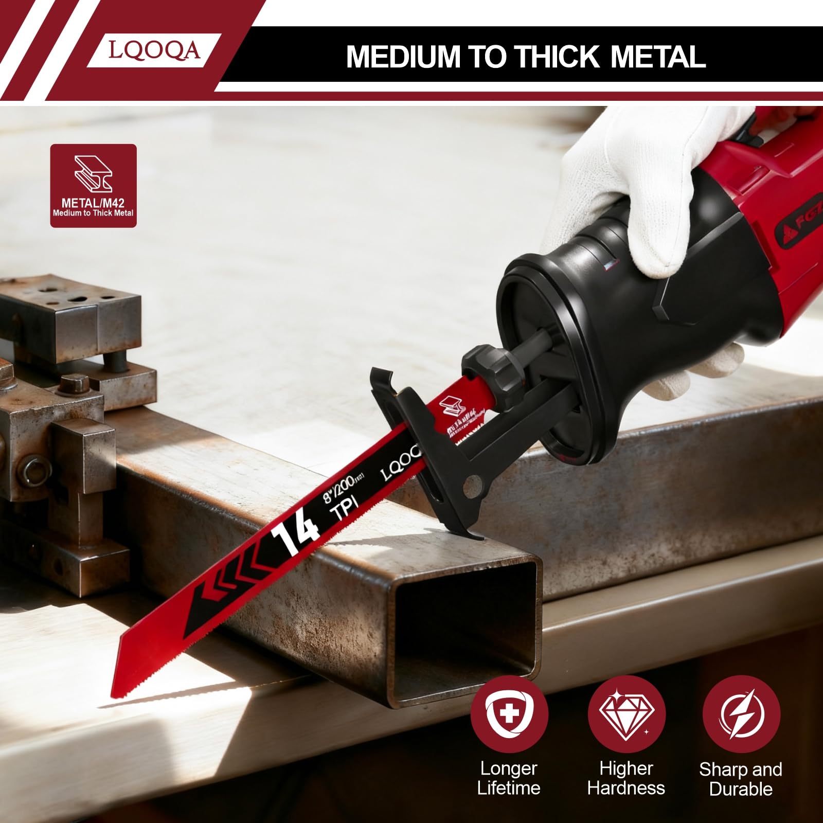12-Piece Reciprocating Saw Blades - Wood & Metal Cutting -5