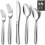 40-Piece Ensemble d'orfèvrerie, en acier inoxydable 8, Ensemble de couverts pour la vaisselle, Ensemble d'Utensiles pour le restaurant à la maison, Finition miroir, Lave-vaisselle Coffre-fort