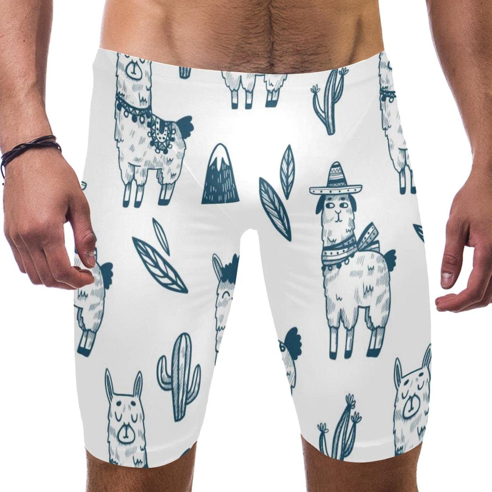 Jammers de natación para hombres con estampado divertido multicolor 7