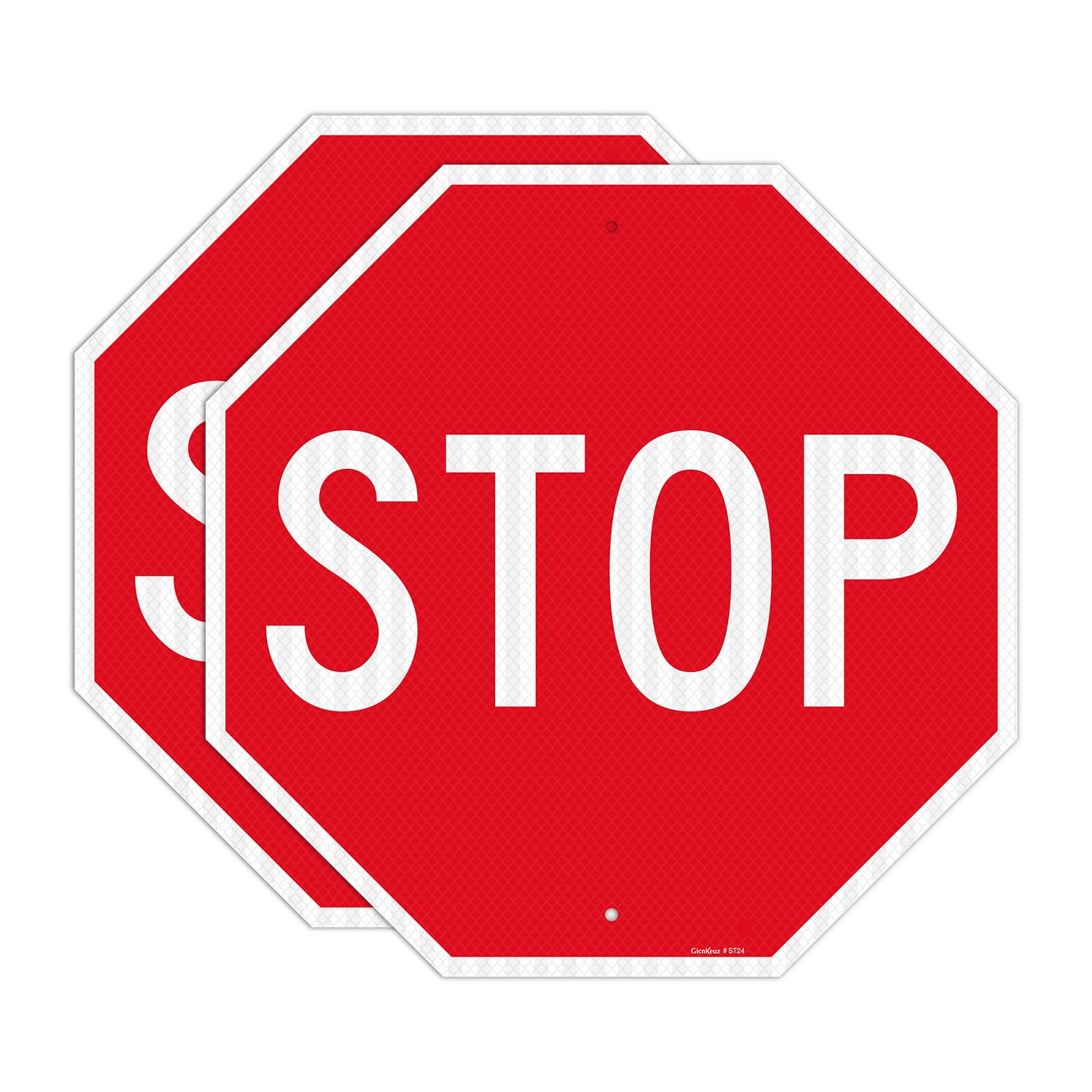 GicnKeuz Stop Signs Traffic Signs 24 x 24 Inches, High Intensity - Engineer Grade Reflective Aluminum Sheeting, Rust Free Metal Stop Sign Street Road