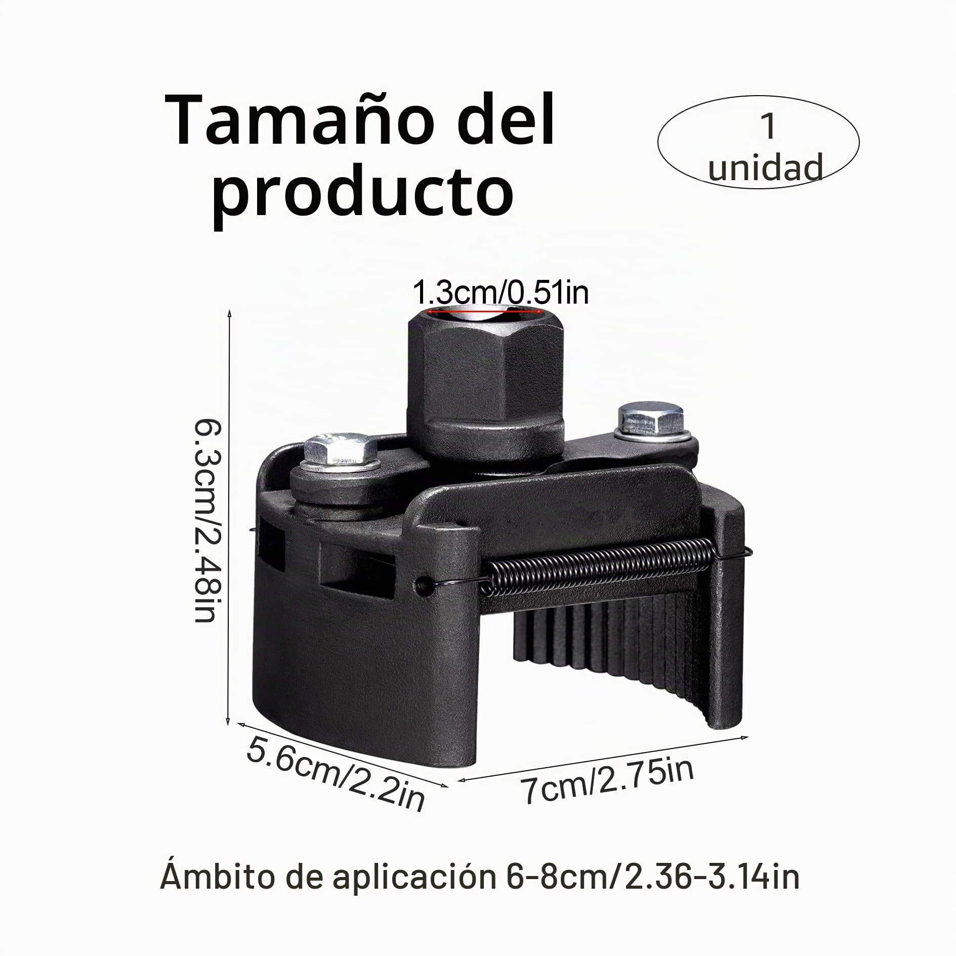 Llave Filtro Aceite Coche 60-80mm - Herramienta Universal para Cambio de Aceite en Coches, Camiones, Barcos - Construcción