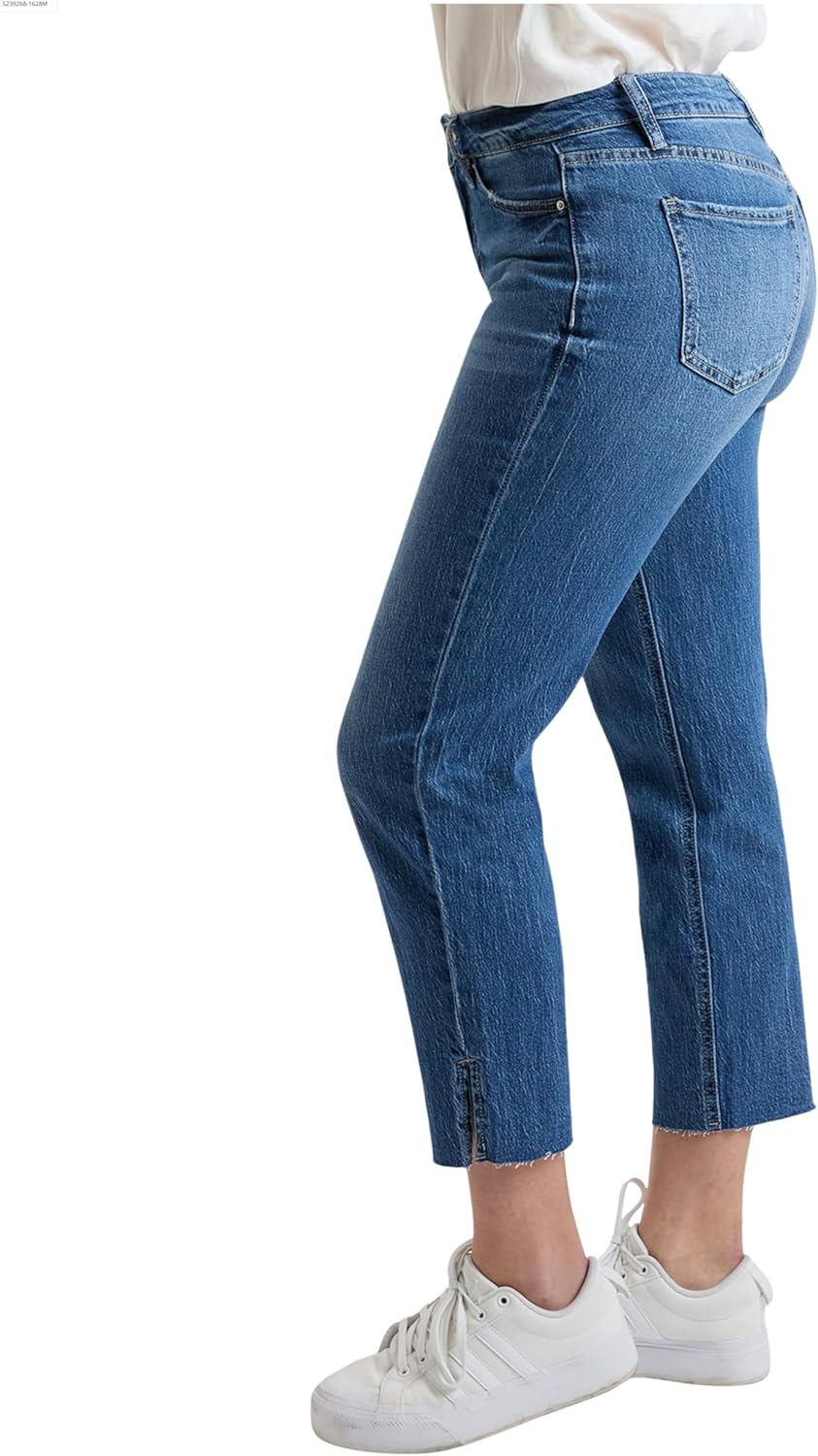Royalty For Me Womens Women's High Rise Straight Leg Jeans with Tummy Control - Image 2