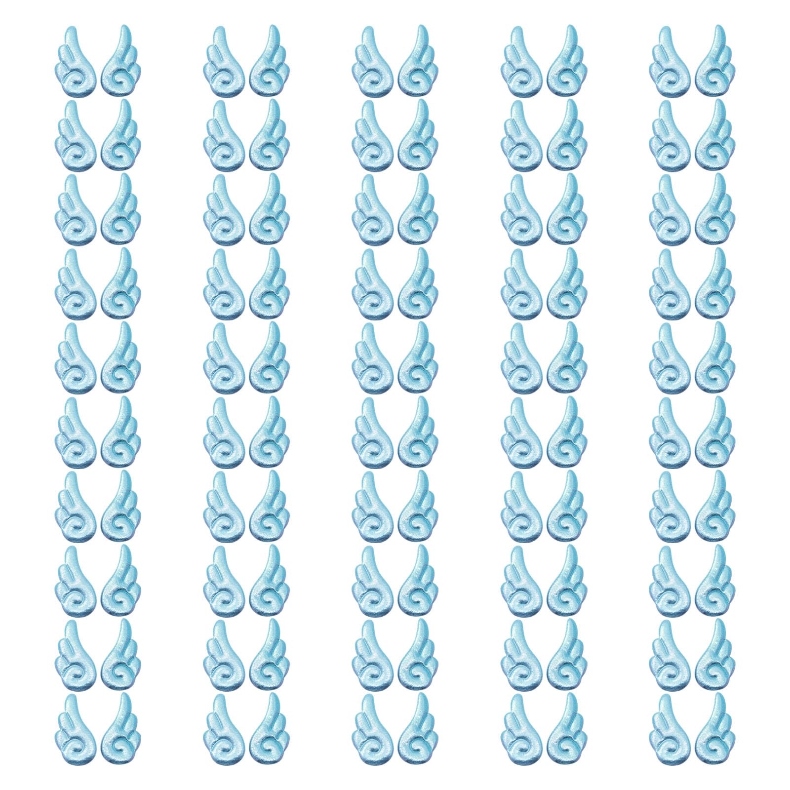 Jazuaiao 100Pcs Multicolored Fabric Wing Appliques Sewing Embellishments for Costume Sewing and Clothing Decoration Costuming Wing Decorations