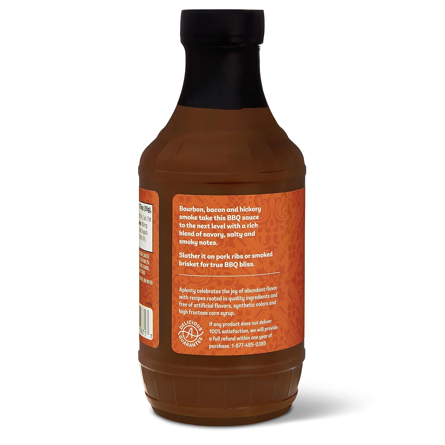Amazon Brand - Aplenty, Hickory Bacon Bourbon BBQ Sauce, 20.4 oz